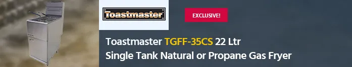 Toastmaster TGFF-35CS 22 Ltr Single Tank Natural or Propane Gas Fryer